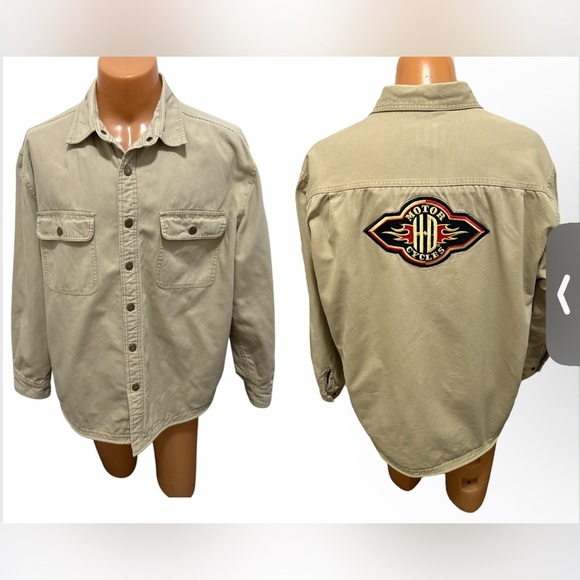 Woolrich X Harley-Davidson Tan Snap Up Lined Jacket Size XL Cotton 2 Marks
*READ - Picture 1 of 12